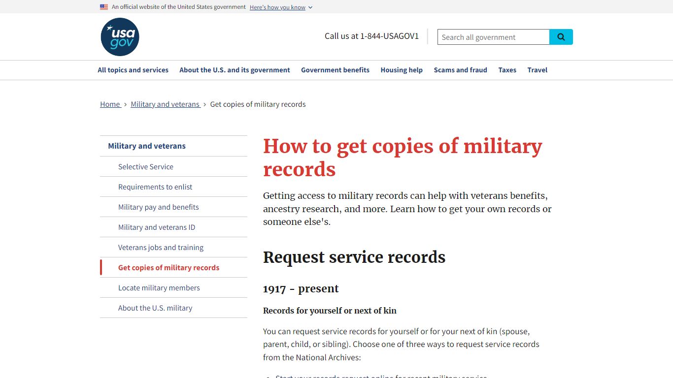 How to get copies of military records | USAGov